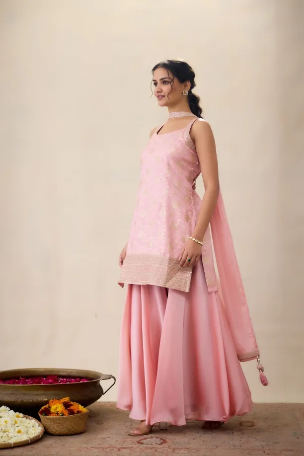 Baby Pink Sharara Set
