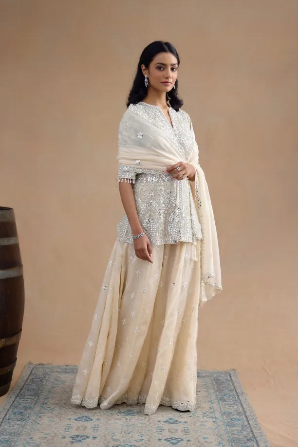Oyster White Sharara