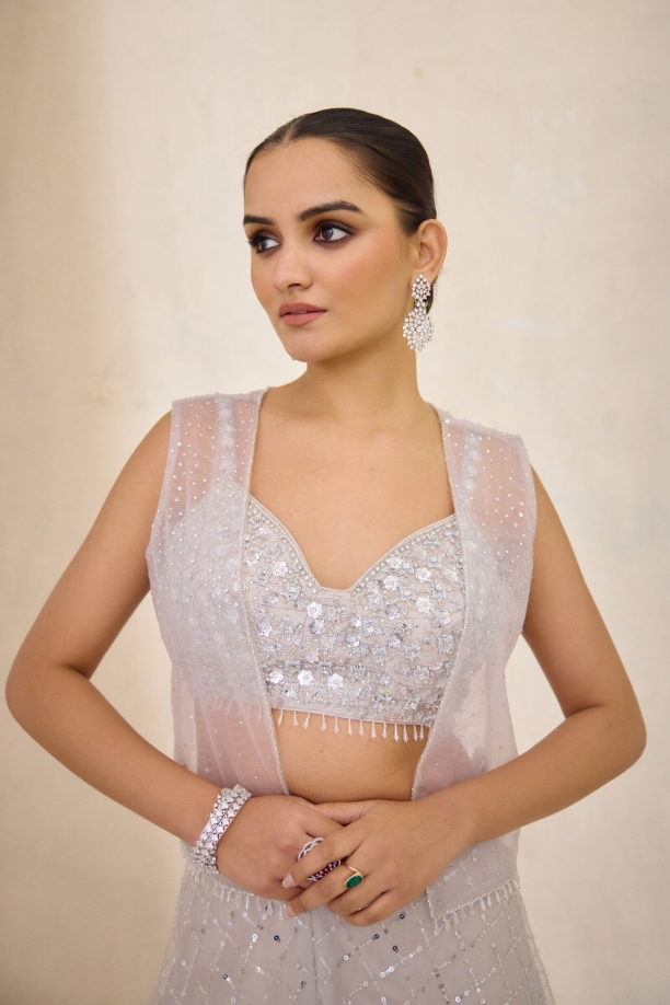 Cool Grey Sharara Set