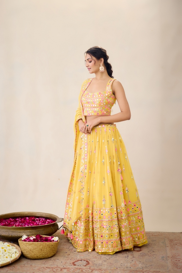 Tuscany Yellow Lehenga Set