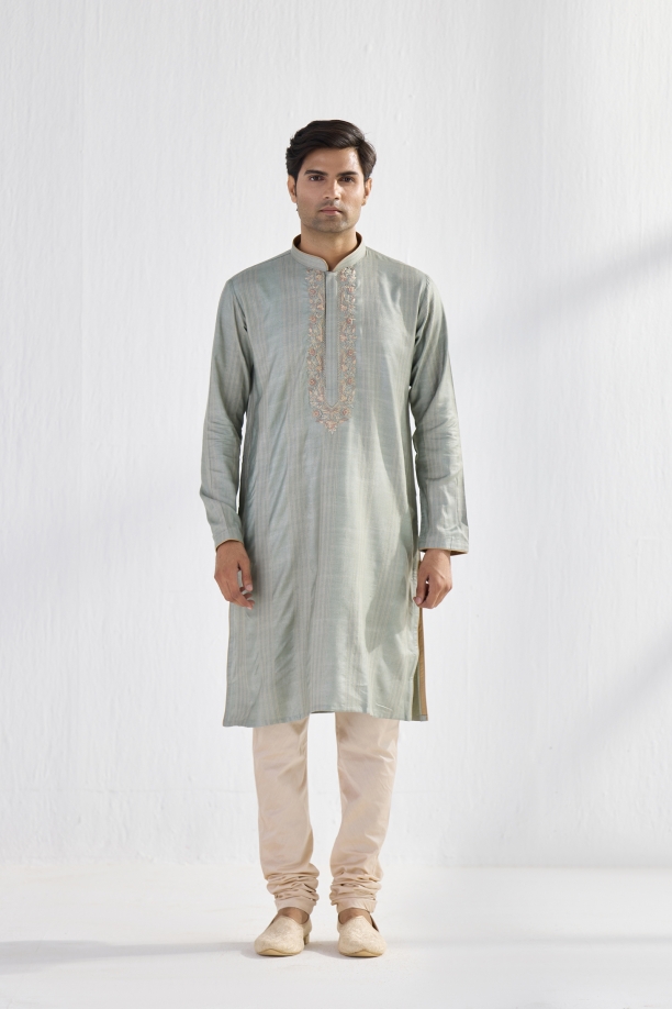 Sage Green Cotton Kurta Set