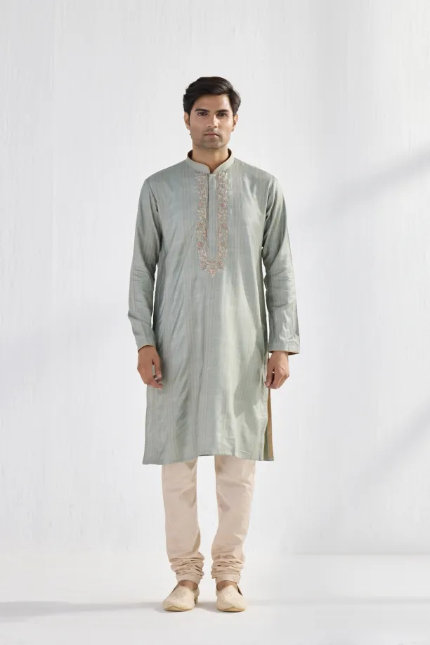 Sage Green Cotton Kurta Set