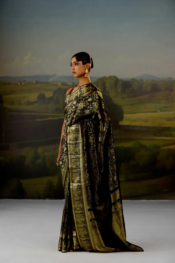 Black Uppada Silk Saree