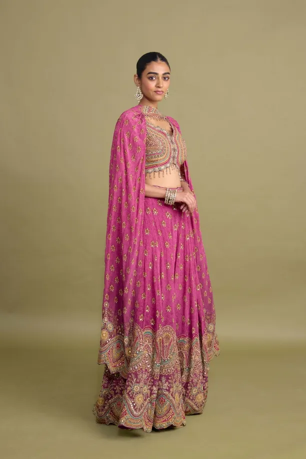 Mulberry Pink Sharara Set 