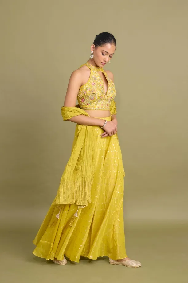 Warm Yellow Sharara Set 