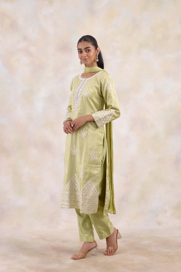 Beige-Yellow Suit Set 