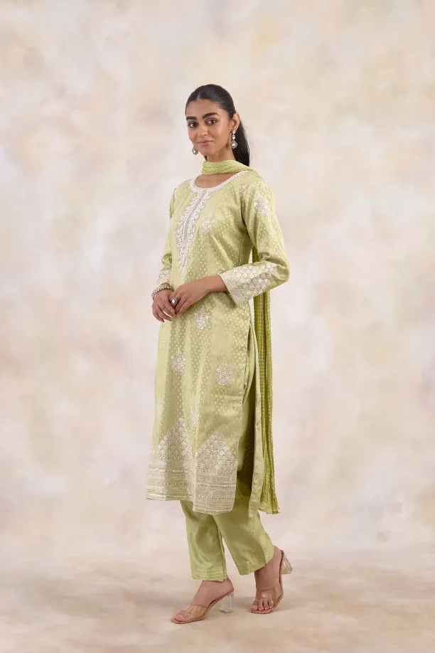 Beige-Yellow Suit Set 