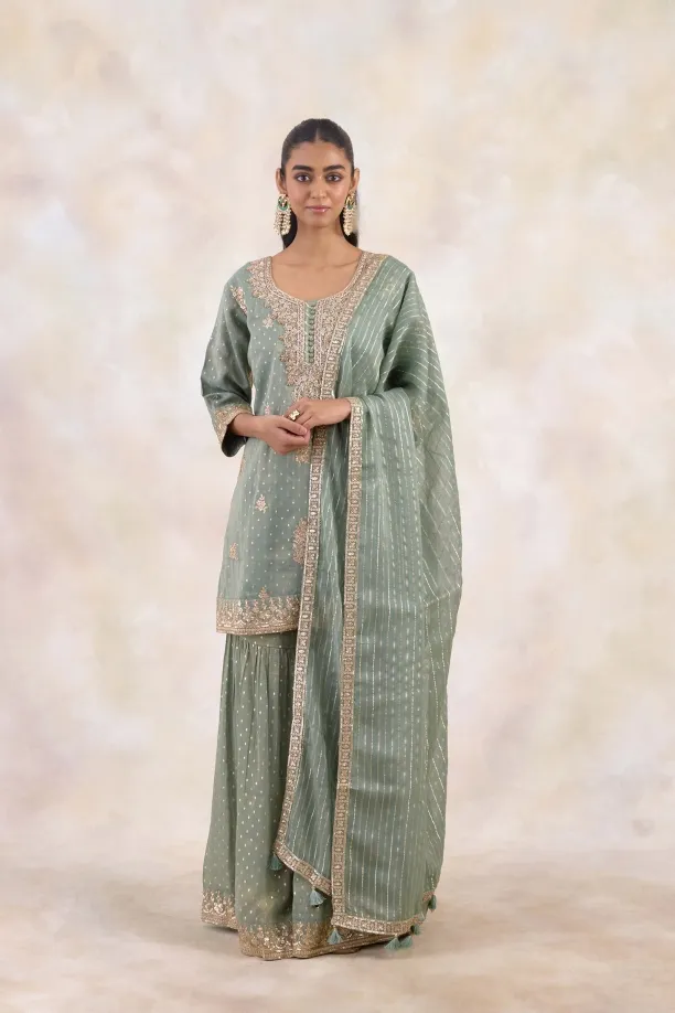 Pista Green Sharara Set 