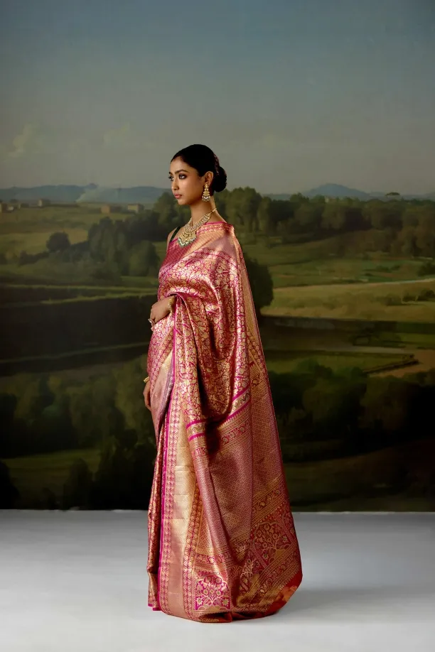Rani Purple Uppada Tissue Silk Saree