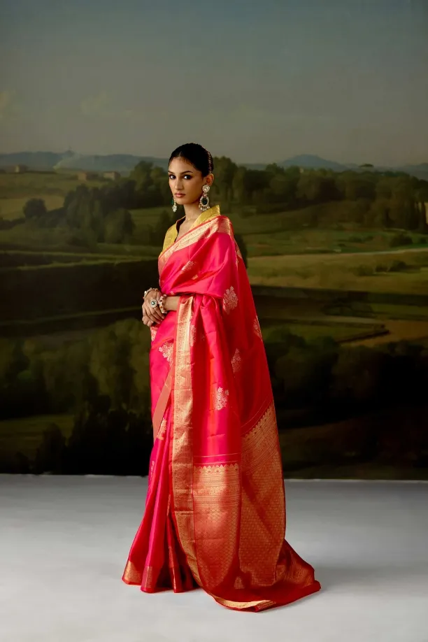 Rani Pink Kanjivaram Saree