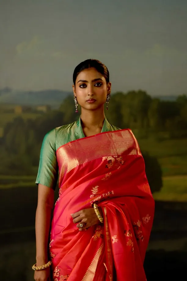 Rani Pink Kanjivaram Saree