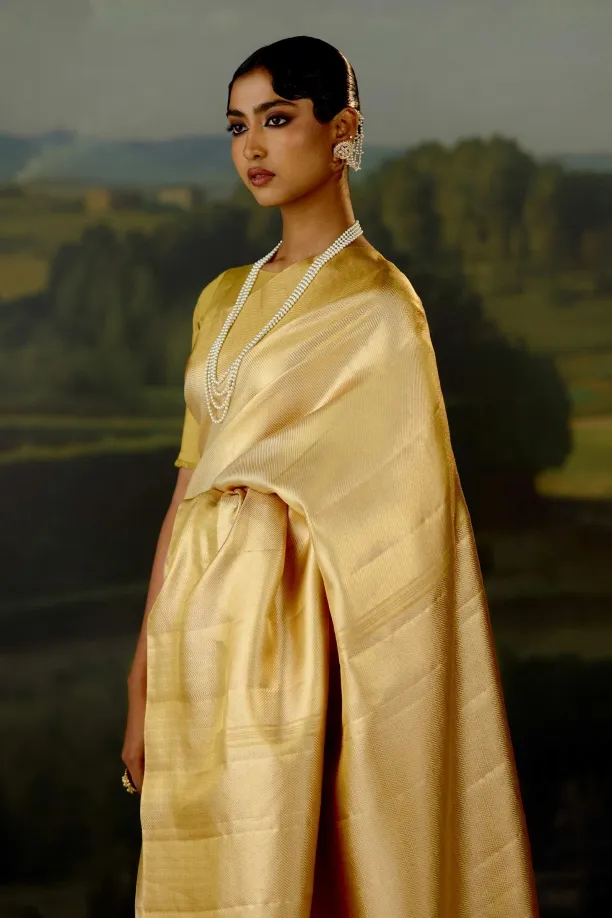 Golden Uppada Silk Saree