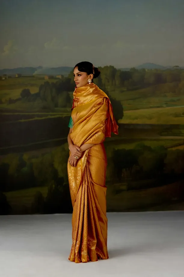 Mustard Uppada Silk Saree