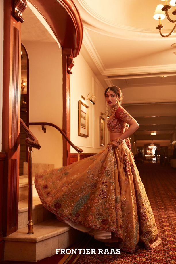 Frontier raas sales bridal lehenga price