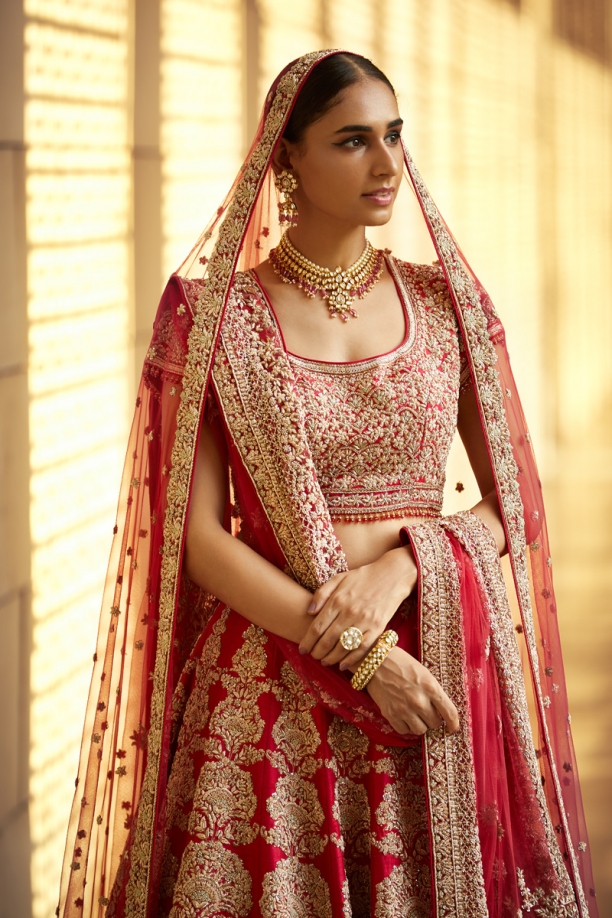Red Lehenga Buy Designer Red Lehenga For Wedding Online Frontier Raas