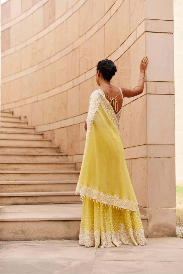Canary Yellow Sharara 