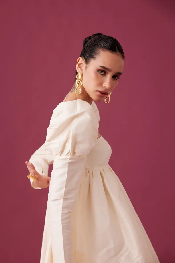 MEDHA BATRA - Ivory Raw Silk Dress