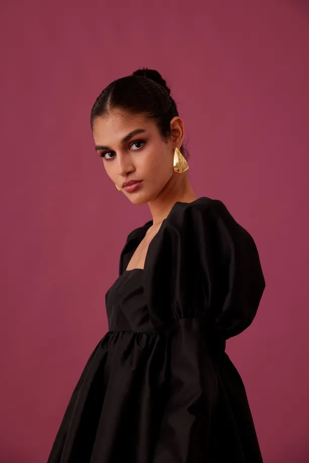MEDHA BATRA - Black Tafetta Dress