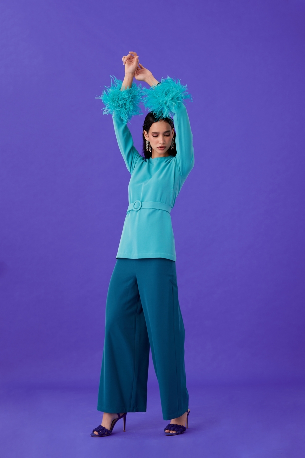 MEDHA BATRA - Teal Crepe Co ord