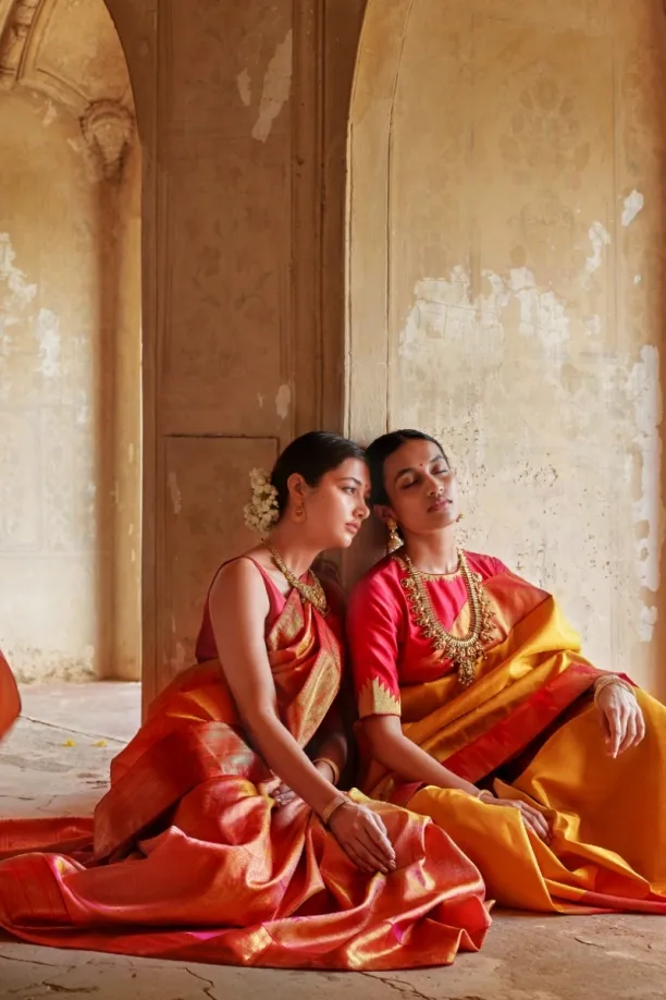 Pink Base Kanchipuram Saree
