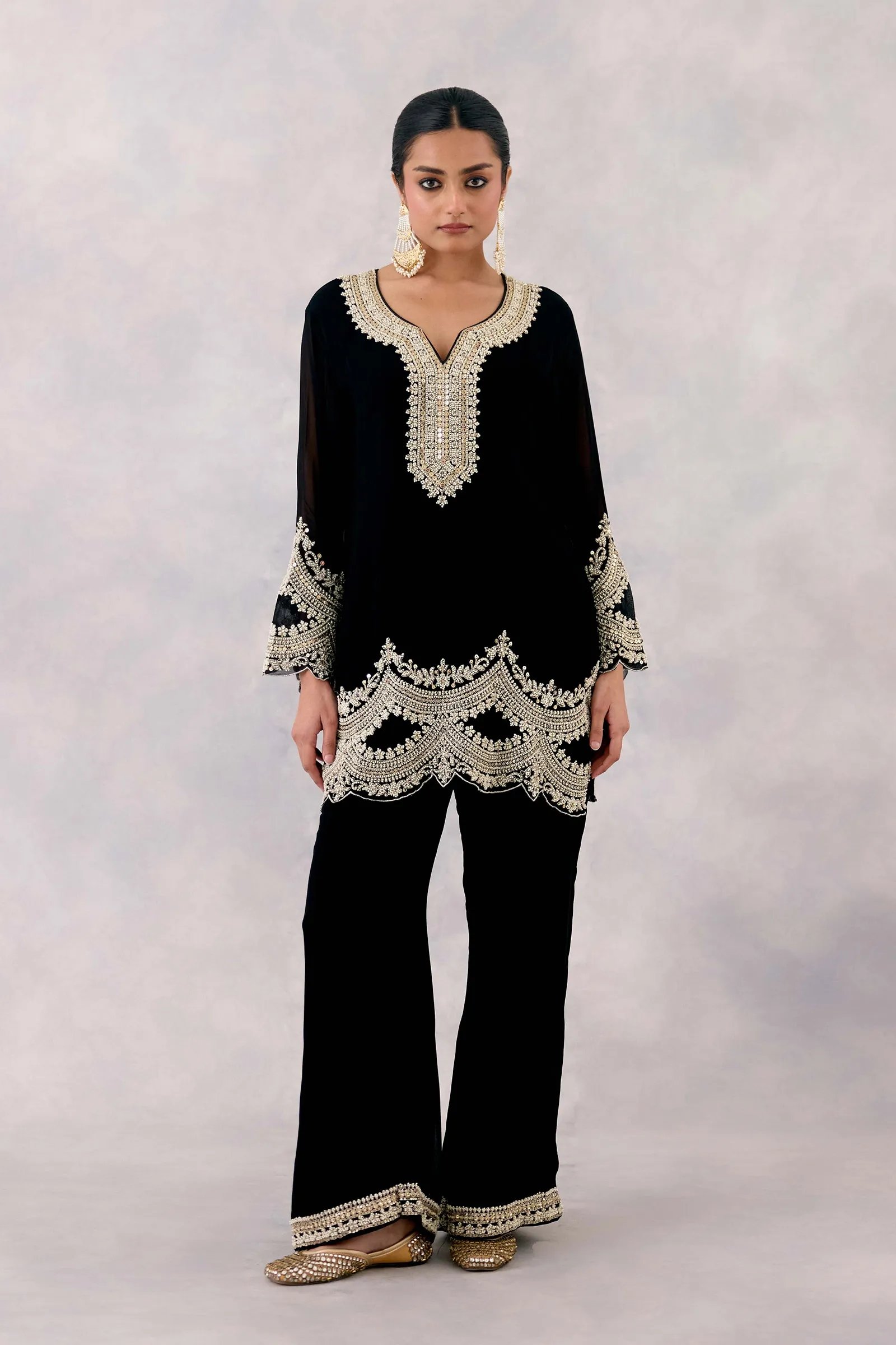 Black Georgette Suit Set