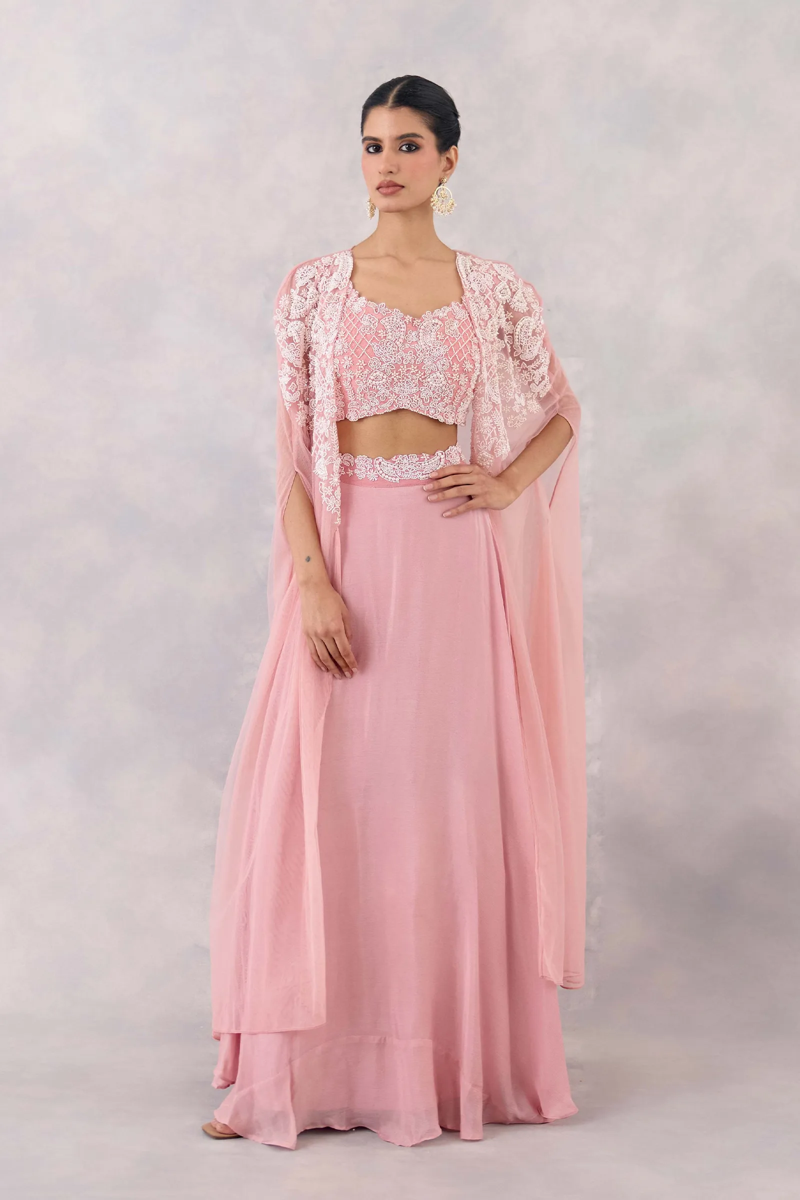 Pink silk Lehenga set