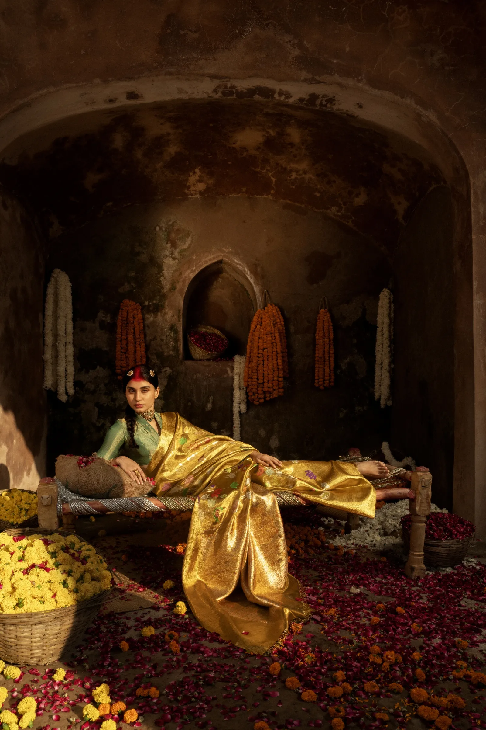Gold Tissue Uppada Saree