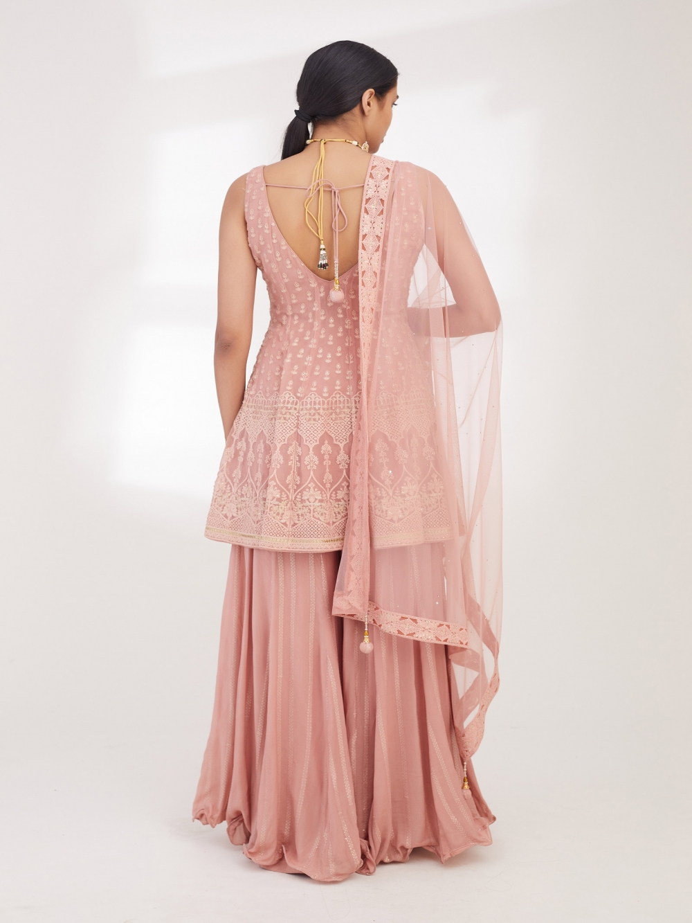 Buy Rose Pink Sharara Set For Women Online