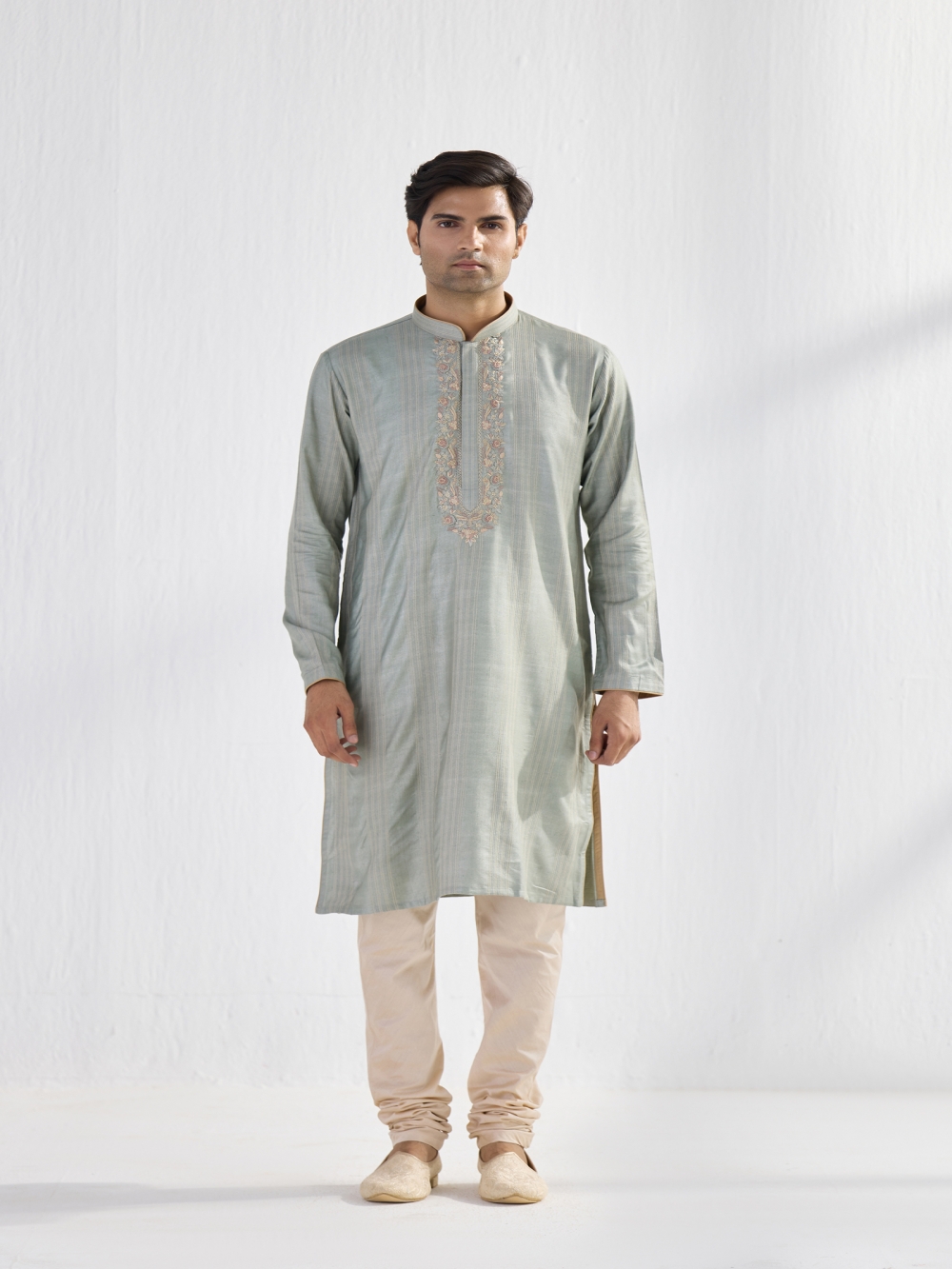 Casacde green kurta