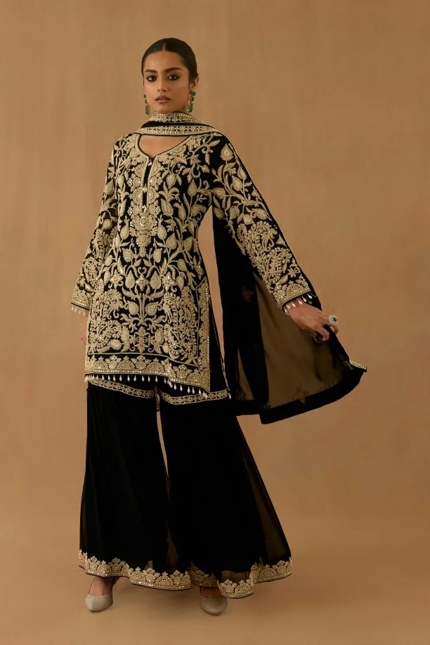 Black Georgette Garara set Black Georgette Garara set