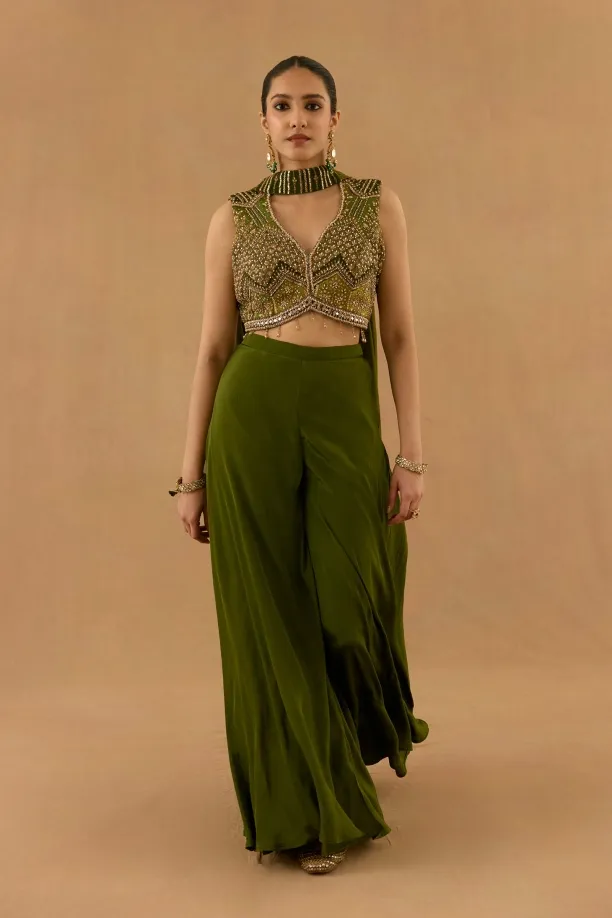 Mehendi Green sharara set Mehendi Green sharara set