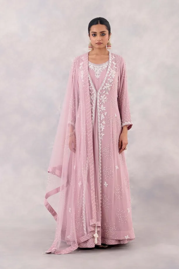 Lilac Georgette Anarkali Set Lilac Georgette Anarkali Set