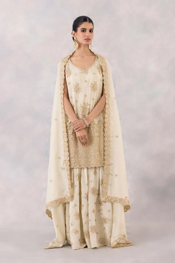 Ivory Georgette Garara set Ivory Georgette Garara set