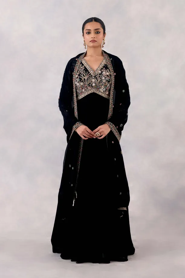 Black Georgette Anarkali set Black Georgette Anarkali set