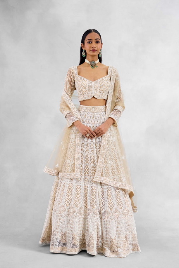 Coconut Creme Lehenga Set