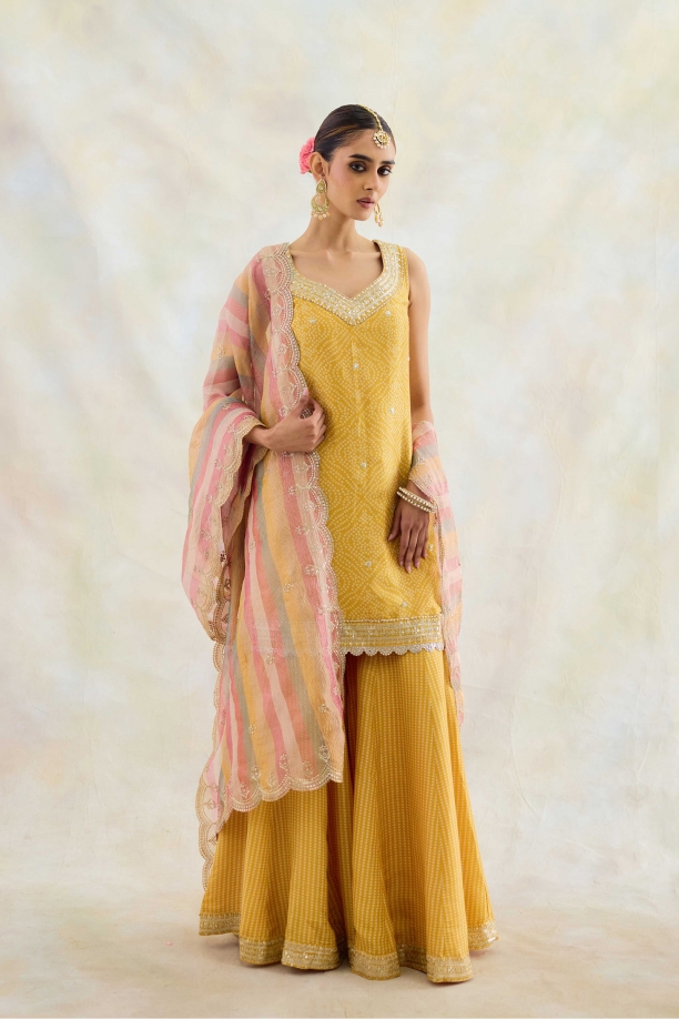 Sunflower Yellow Garara Set 
