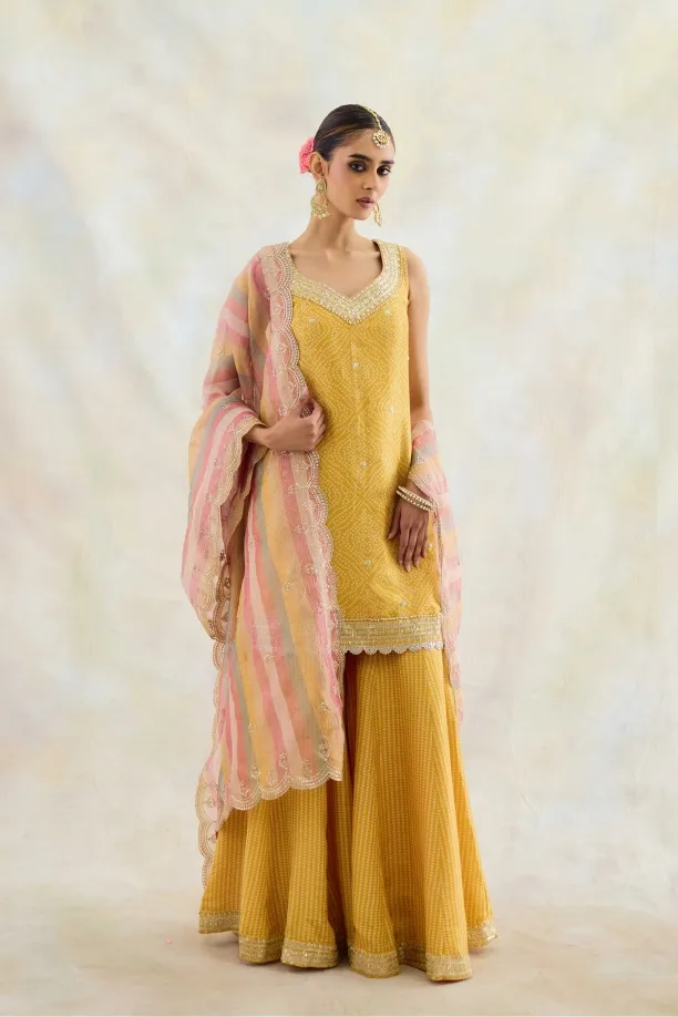 Sunflower Yellow Garara Set 