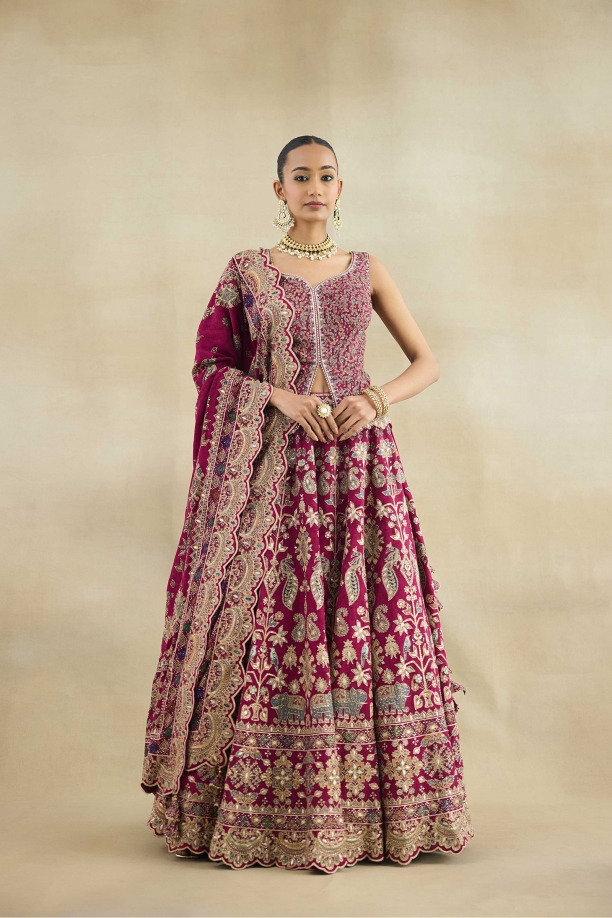 Deep Magenta Lehenga Set 