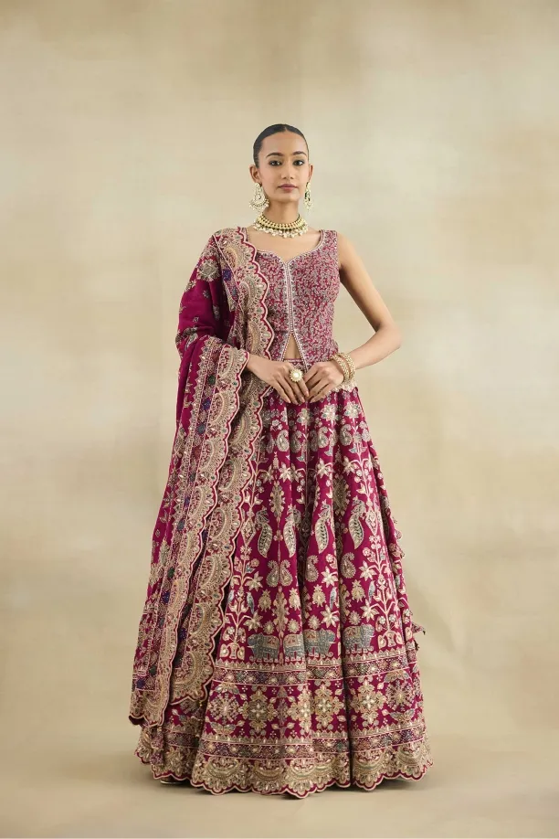 Deep Magenta Lehenga Set 