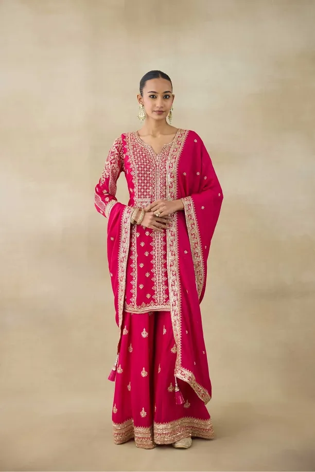 Carmine Red Suit Set