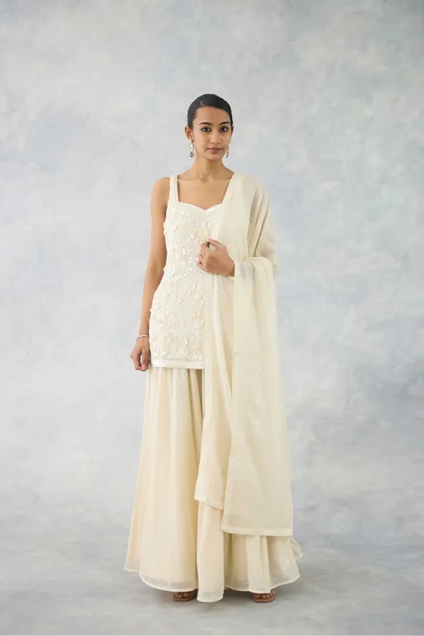 White Dove Sharara Set