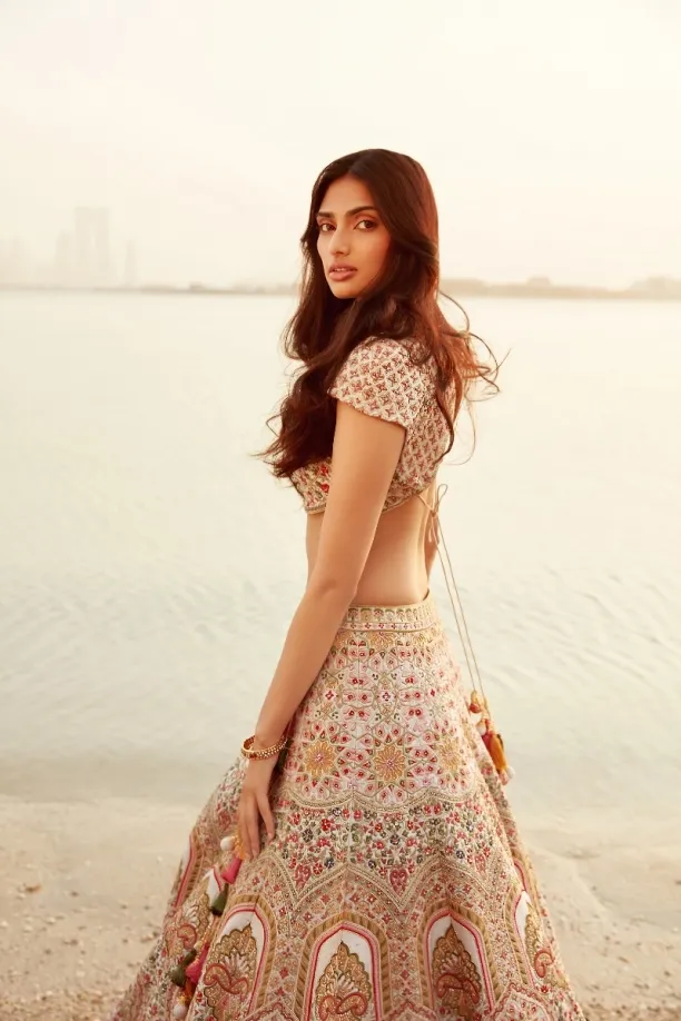 Ivory Multi Thread Lehenga-L