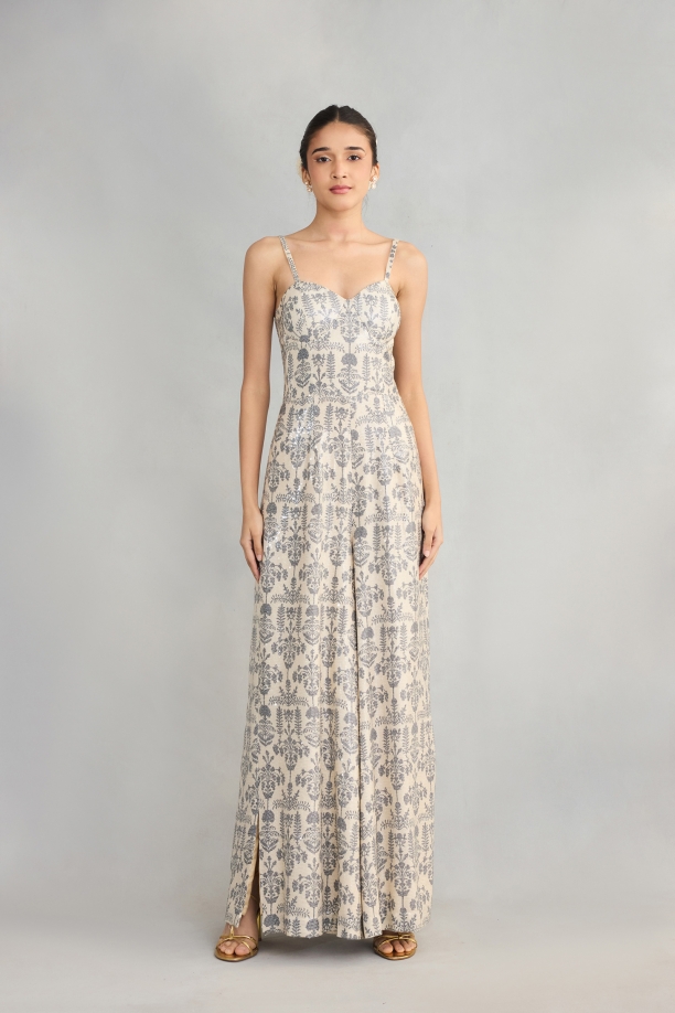 Ivory Sequin Jumpsuit