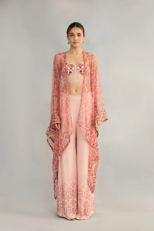Coral Cape Suit Set