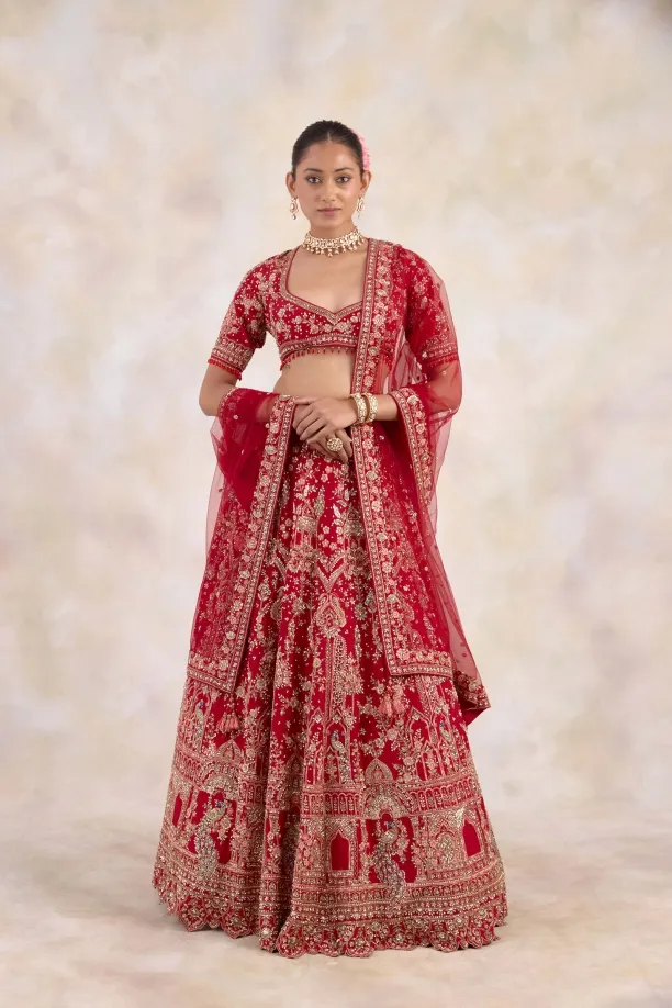 Burgundy Red Lehenga Set 