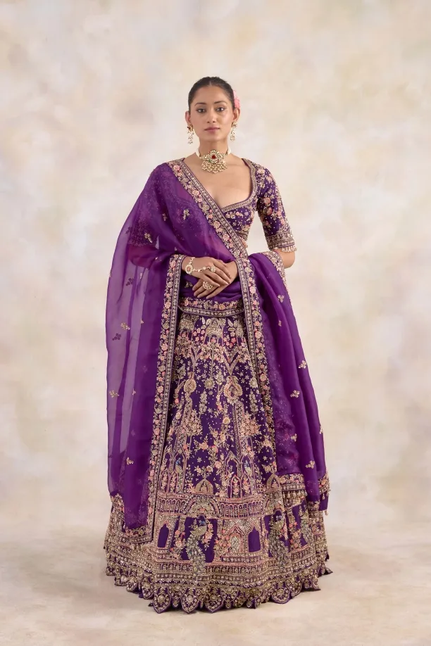 Dark Purple Lehenga Set 