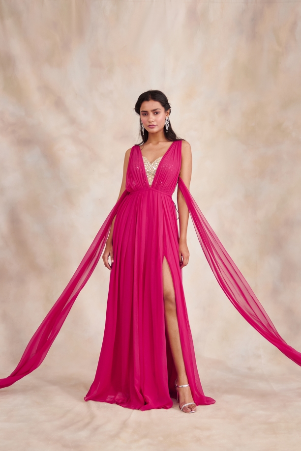 Buy Women Pink Embellished Party Dress Online - 817204 | Allen Solly