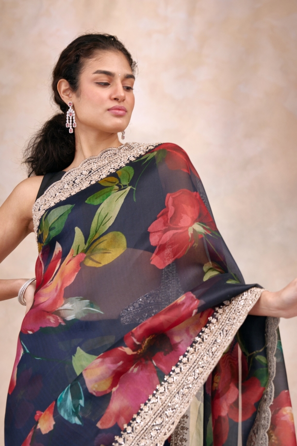 Floral Print PRINTED SAREE SAREES