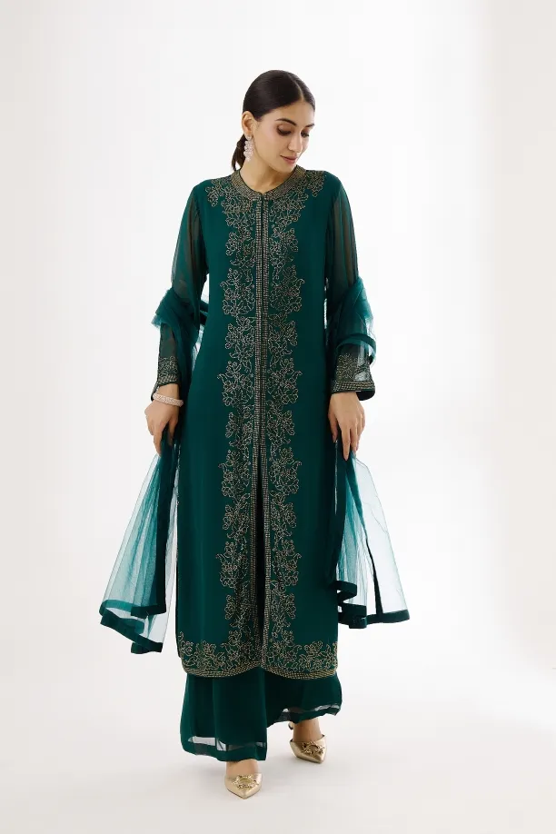 Pine Green Kurta Palazzo