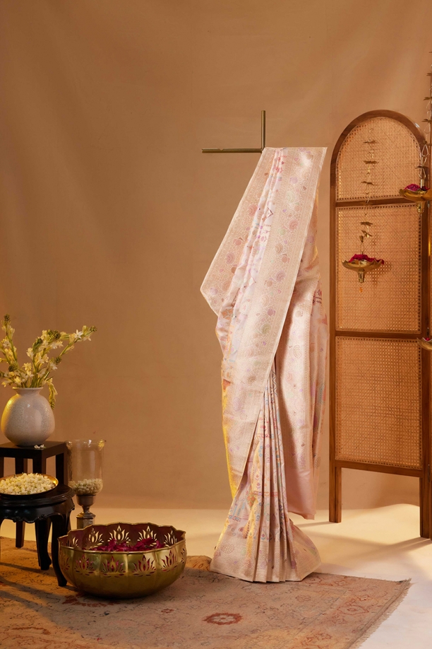 Ektara Silk Blush Pink Saree